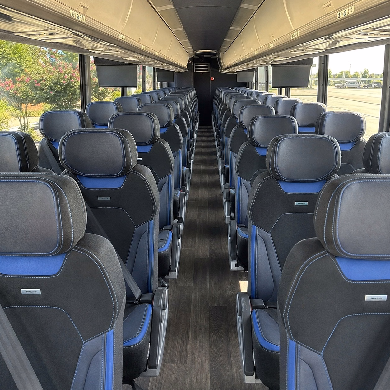 56 passenger charter bus interior
